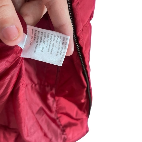 Calvin Klein Maroon Red High Neck Puffer Zip Up Coat sz XS - Picture 7 of 14